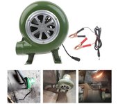 Ventilador para barbacoa, soplador de aire Blacksmith de 40/60/80 W con conducto de hierro, soplador eléctrico portátil para acampar 60W