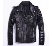 Chaqueta de cuero auténtico Cool Motor Rider. Abrigo de piel de oveja suave de corte ajustado de calidad. Talla grande. Moda para hombre. Ropa de calle M
