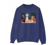 Disney Sudadera con foto de espagueti de La Dama y el Vagabundo para mujer S blanco