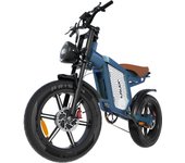 Bicicleta eléctrica para adultos Janson X60, 750 W, motor dual, batería de 48 V 23 Ah, neumáticos anchos de 20 pulgadas, bicicleta de montaña eléctrica. azul