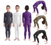 Leotardo gimnástico de baile de manga larga para niñas, mono de cuerpo entero, traje de gato, Ropa de baile, disfraces 7-8 Years rojo