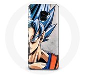 Coque pour Samsung Galaxy A8 Plus Anime Dragon Ball Goku Cheveux bleu