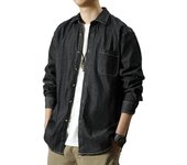 Camisa vaquera de manga larga Camisa holgada de gran tamaño Chaqueta Camisa atractiva y versátil XXXL