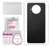 apgo Protective Skin Sticker for the back compatible with Xiaomi Redmi Note 9 Pro 5G, Wrap Film, Foil, Vinyl - Pattern Black Honeycomb
