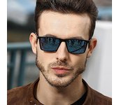 Gafas de sol polarizadas rectangulares para hombre, gafas de sol cuadradas de diseñador de marca de lujo, moda Vintage Retro Zonnebril Vintage