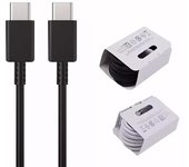 Cable tipo C Pd Usb C a Usbc 25W 45W 5A Samsung carga súper rápida para Samsung Galaxy S22 S23 Note20 Ultra S20 S21 FE A33 A53 A52 1m blanco
