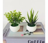 Mini bonsái artificial, pequeño árbol simulado, plantas en maceta, adornos para mesa de oficina 14*8cm