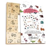 Tampon Doodler - ALADINE - Cadre Animaux - 13,5 x 13,5 cm - Pour Enfants - Mixte
