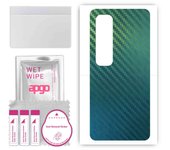 apgo Protective Skin Sticker for the back compatible with Xiaomi Mi 10 Ultra, Wrap Film, Foil, Vinyl - Pattern Carbon Chameleon CAKA1