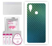 apgo Protective Skin Sticker for the back compatible with Cubot X19, Wrap Film, Foil, Vinyl - Pattern Carbon Chameleon CAKA1