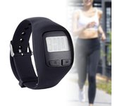 Reloj podómetro digital, podómetro de calorías, pulsera deportiva para correr para niños y niñas negro