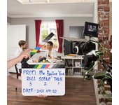 Tablilla de película acrílica de 30 x 24 cm/12 x 9 pulgadas, tablero de claqueta para directores de películas, tablero de pizarra para cortar escenas de acción