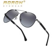 AORON Gafas de sol polarizadas para hombre Gafas de conducción fotocromáticas de día y de noche Gafas de sol de piloto de metal con memoria