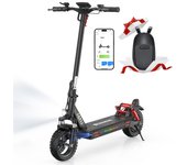 Patinete eléctrico isinwheel GT1, batería de 800 W, 48 V, 10 Ah, patinete todoterreno plegable de 10 pulgadas con control por aplicación negro
