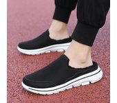 Zapatillas unisex Zuecos casuales Zapatos de casa Cómodas mulas para caminar sin cordones con suela antideslizante para interiores y exteriores para hombres y mujeres EU:36 rojo vino