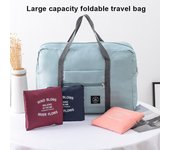 Bolsa de almacenamiento de viaje plegable, portátil, multifunción, para avión, para viajes de fin de semana, durante la noche, de gran capacidad color rosa