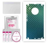 apgo Protective Skin Sticker for the back+sides compatible with Honor 50 LITE, Full Wrap Film, Foil, Vinyl - Pattern Carbon Chameleon CAKA1