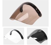 Visera de burbuja universal para casco, con 3 cierres a presión para lentes de visera, sin olor, estilo retro. transparente