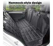 Funda para asiento de coche para perros, tapete impermeable para asiento trasero, tapete para perro extraíble, diseño multifuncional negro