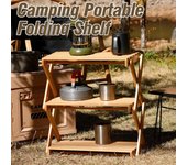 Estante plegable para acampar al aire libre, organizador de escritorio de gran capacidad, estantes de múltiples capas, simple, para picnic, barbacoa, mesa de almacenamiento