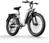 Shengmilo MX06 26  Fat Tire E-Bike with Bafang 1000W Motor, Samsung 48V 17.5Ah Battery, Shimano 7-Speed, 42KM/H Top Speed, 80Nm Torque, 90KM PAS Range 48V 1000W 17.5Ah blanco