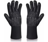Guantes para barbacoa resistentes al calor de 1472 ℉, guantes para asar a la parrilla de silicona antideslizantes, guantes de cocina para asar a la parrilla, cocinar y hornear