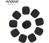 10 Uds Mini auriculares de solapa micrófono parabrisas cubierta de espuma para micrófono small