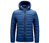 Chaqueta ligera y holgada de talla grande para hombre, chaqueta de plumón ligera de invierno, chaqueta de plumón cálida con capucha XS gris