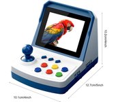 Consola de juegos portátil retro POWKIDDY A6 Plus con más de 1000 juegos clásicos Reproductor de juegos portátil con 3D blanco/azul