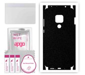 apgo Protective Skin Sticker for the back+sides compatible with Huawei Mate 20, Full Wrap Film, Foil, Vinyl - Pattern Matte Black