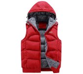 Chaqueta para hombre sin mangas Veste Homme invierno moda abrigos casuales masculino con capucha algodón acolchado m