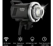 Godox MS300-V Luz de flash de estudio mejorada 300Ws Luz estroboscópica GN58 0.1-1.8S Tiempo de reciclaje 5600+/-200K