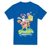 Camiseta de Bob Esponja para hombre con foto grupal S azul royal