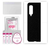 apgo Protective Skin Sticker for the back compatible with Samsung Galaxy Fold, Wrap Film, Foil, Vinyl - Pattern Matte Black
