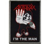 Parche de ántrax soy el hombre One Size rojo/negro