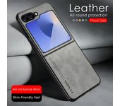 Funda trasera de piel de cordero con marco suave de TPU para Samsung Z Flip6 5G, protección para cámara en Galaxy ZFlip6 2024, funda protectora ultrafina a prueba de golpes For Samsung Z Flip6