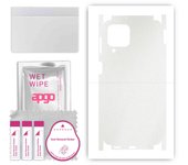 apgo Protective Skin Sticker for the back+sides compatible with Samsung Galaxy M53 5G, Full Wrap Film, Foil, Vinyl - Pattern Matte Transparent