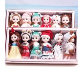 Conjunto con caja de regalo de juguete, muñeca intercambiable de 6 piezas, exquisitos juguetes de regalo de princesa 17cm（6pcs）