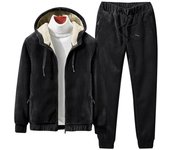 Chándales Conjuntos deportivos para hombres Conjunto de dos piezas grueso y cálido de invierno Parka para hombres Pantalones Jackt de talla grande XXXXXXXXL