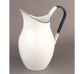 Jarre en acier émaillé - IBILI - Blanc - 19 x 13 x 26 cm - 2,5 litros - Vintage
