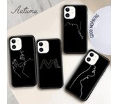 Funda de teléfono con diseño de chica sexy y beso de arte simple para iPhone 11, 12, 13, 14 Pro Max, mini, XR, XS, SE 2020, 6S, 7, 8 Plus, Galaxy S21, S22 iPhone 6plus