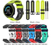 Correa de silicona bicolor para reloj Garmin Forerunner 735 XT 230 235 235lite 620 630 Approach S20/S5/S6