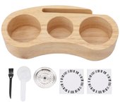 Soporte de madera para cápsulas de café, multiusos, ahorra espacio, base estable, relleno de cápsulas de café y almacenamiento. L