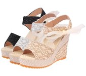 Sandalias de cuña de moda para mujer, zapatos de punta abierta de verano para mujer, sandalias de plataforma cómodas e informales para fiesta, zapatos de plataforma para mujer de Fiesta 35 negro