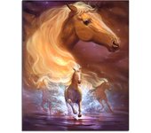 Dream Need Run Free 5D DIY Pintura de diamante Caballo Bordado de diamante redondo completo 20X30CM