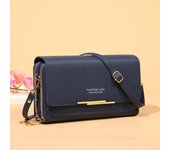 Bolsos de mano de cuero suave para mujer, bolsos de hombro de gran capacidad para mujer, bolsos cruzados de moda para mujer, bolsos para teléfono azul