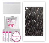 apgo Protective Skin Sticker for the back compatible with Oppo Pad Air, Wrap Film, Foil, Vinyl - Pattern Carbon Black Pixel