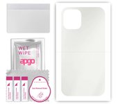 apgo MATTE Protective Skin Sticker for the back compatible with Apple iPhone 12 mini, Wrap Film, Hydrogel Film, Flexible, Soft TPU with positioning la