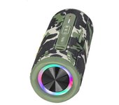 Altavoz Bluetooth resistente al agua para exteriores, Boombox inalámbrico estéreo profesional, TWS, luz RGB, BT, graves potentes, Alto Falante, 1800MAH negro