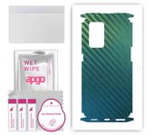 apgo Protective Skin Sticker for the back+sides compatible with Oppo Reno 6 Pro 5G, Full Wrap Film, Foil, Vinyl - Pattern Carbon Chameleon CAKA1